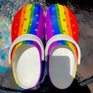 Rainbow crocs